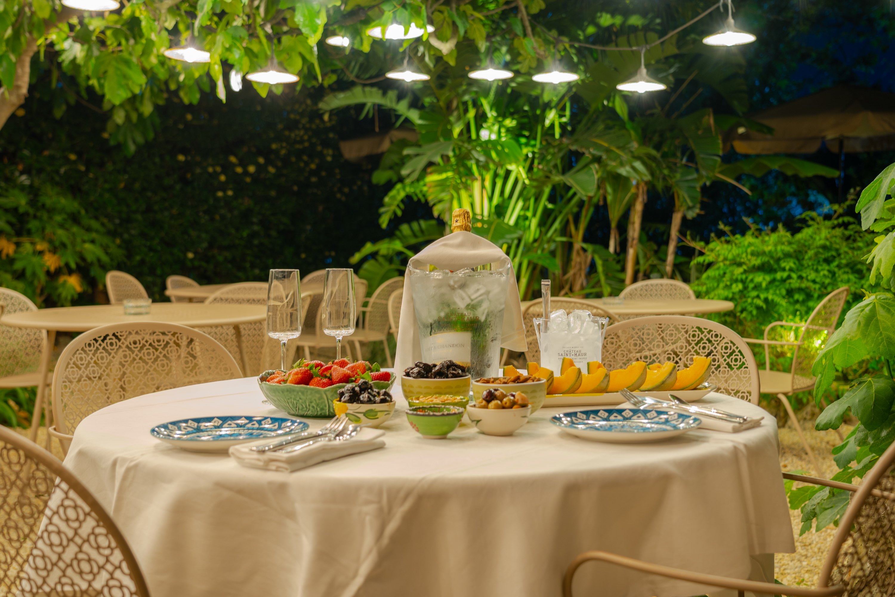 Evening garden table